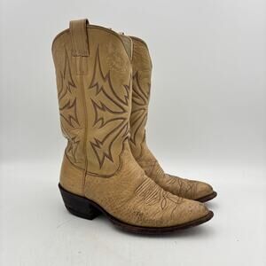 Vintage Olathe 26611 Leather Western Cowboy Boots Mens 9 D Workwear USA